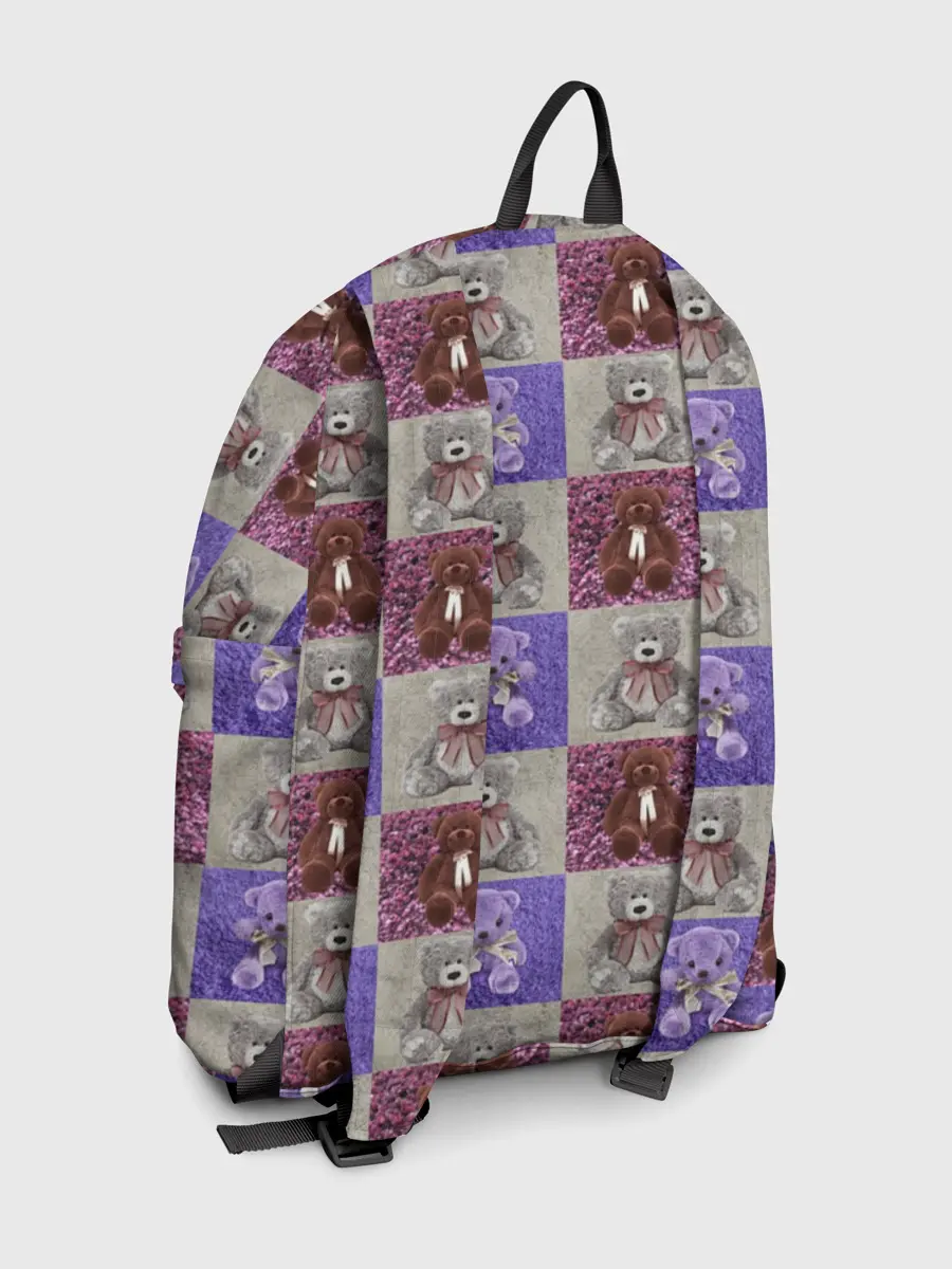 Рюкзак джинсовый / Медведи на ковре