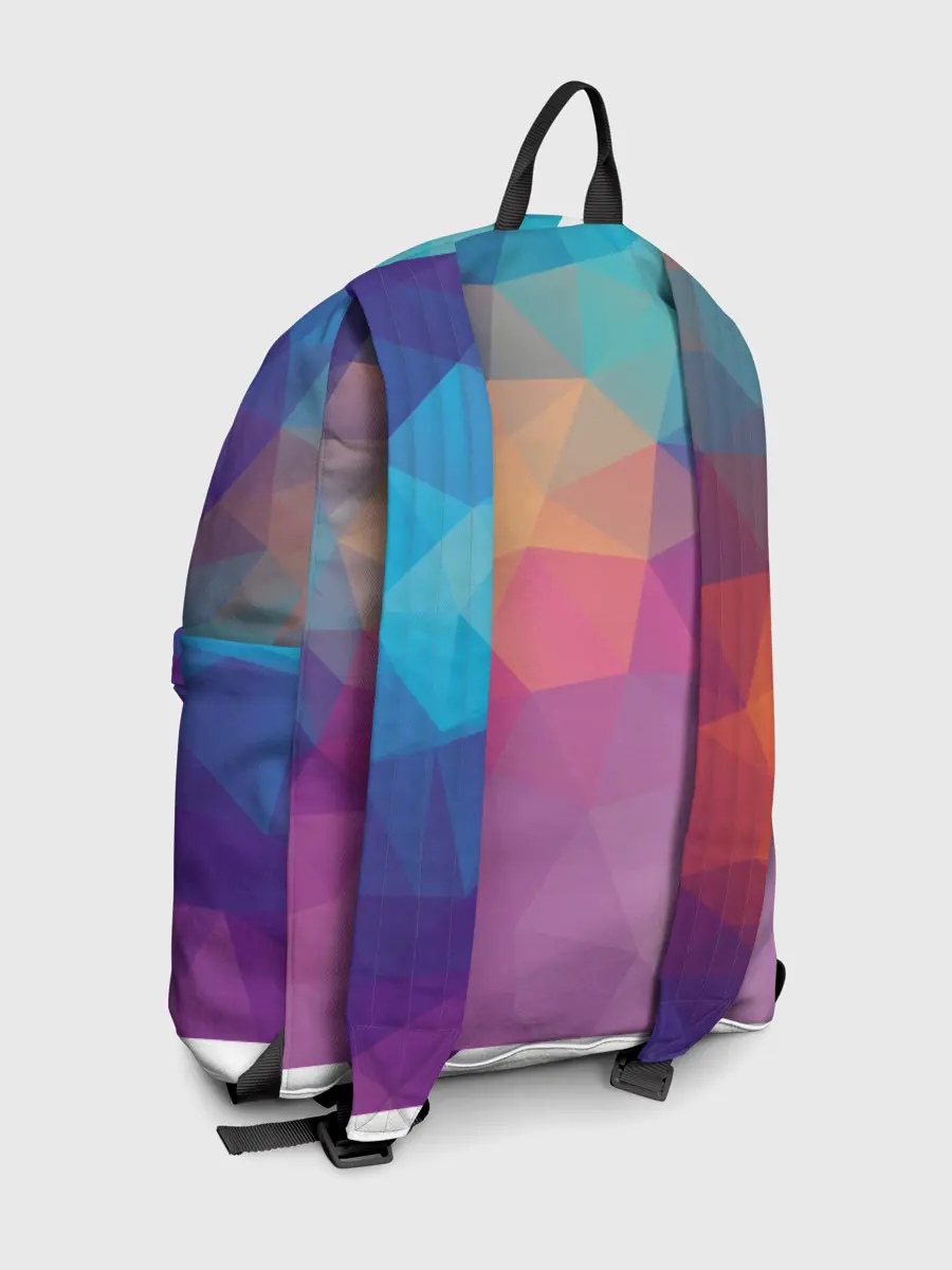 Рюкзак джинсовый / Цветные полигоны - Градиент