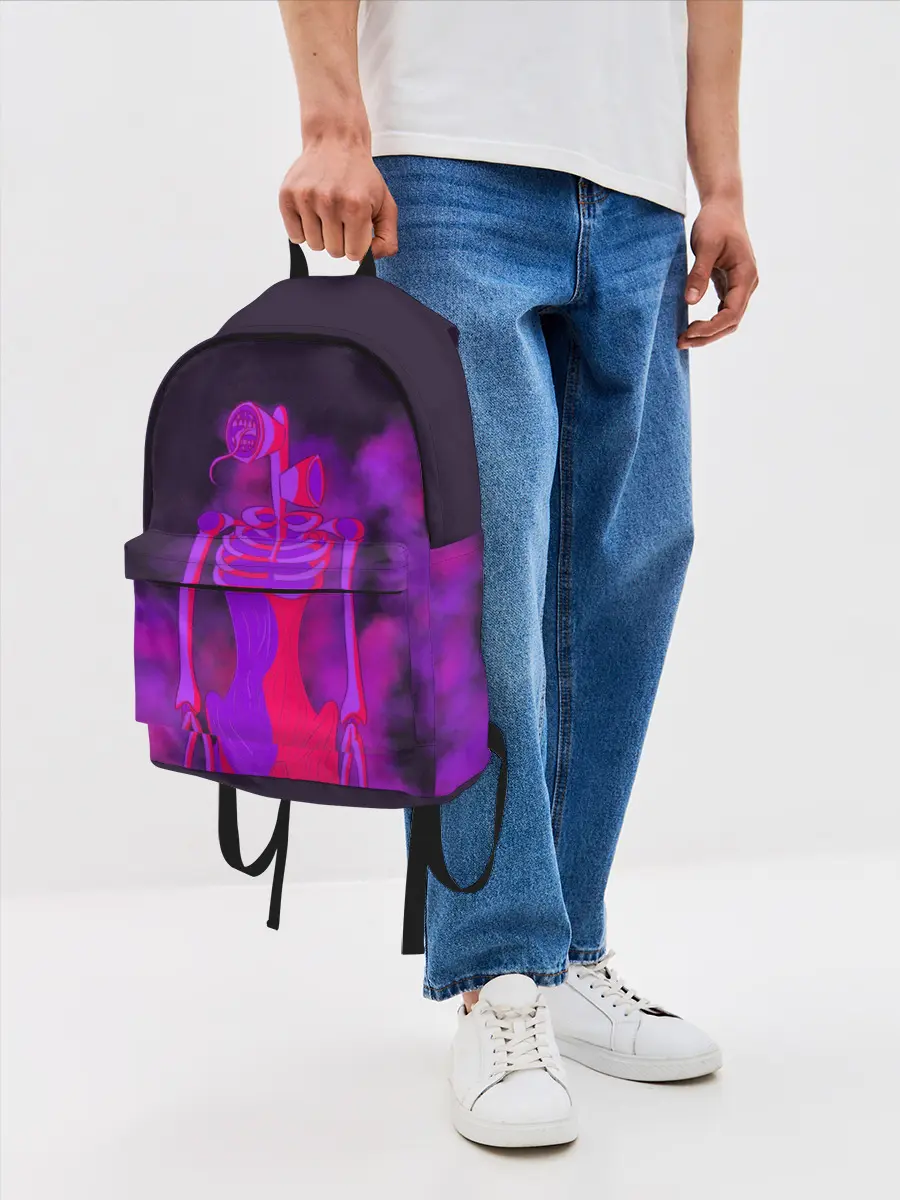 Рюкзак джинсовый / СИРЕНОГОЛОВЫЙ НЕОН