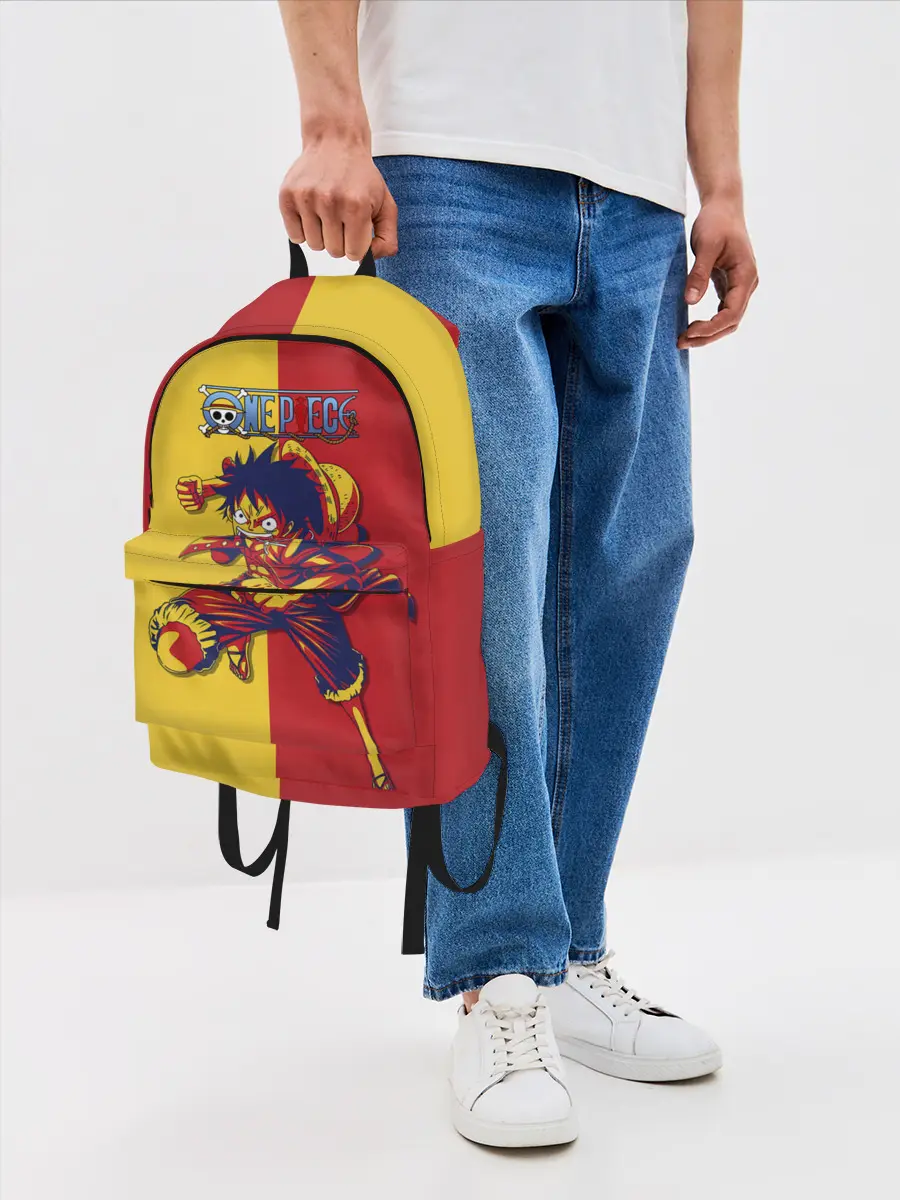 Рюкзак джинсовый / Удар Луффи | One Piece