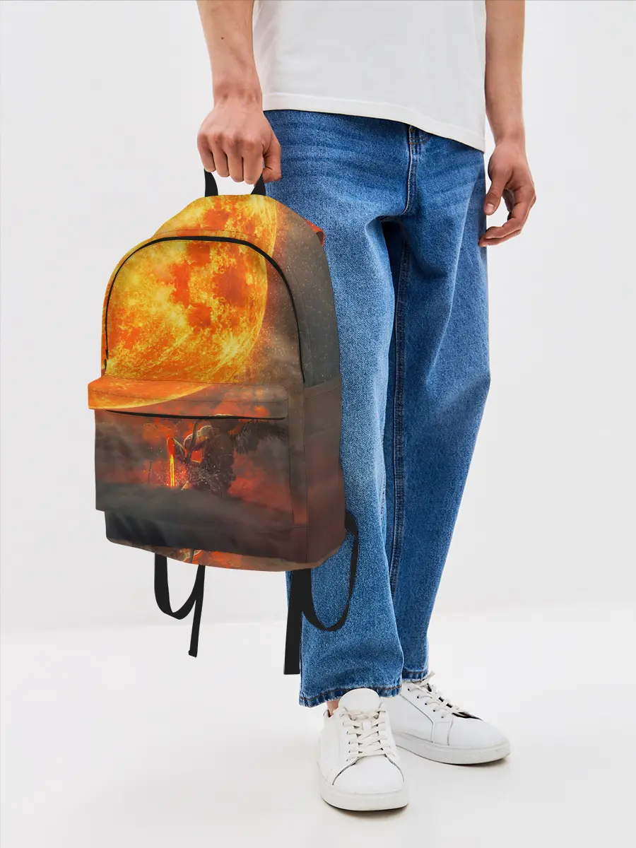 Рюкзак джинсовый / РАДИАЦИОННОЕ СОЛНЦЕ