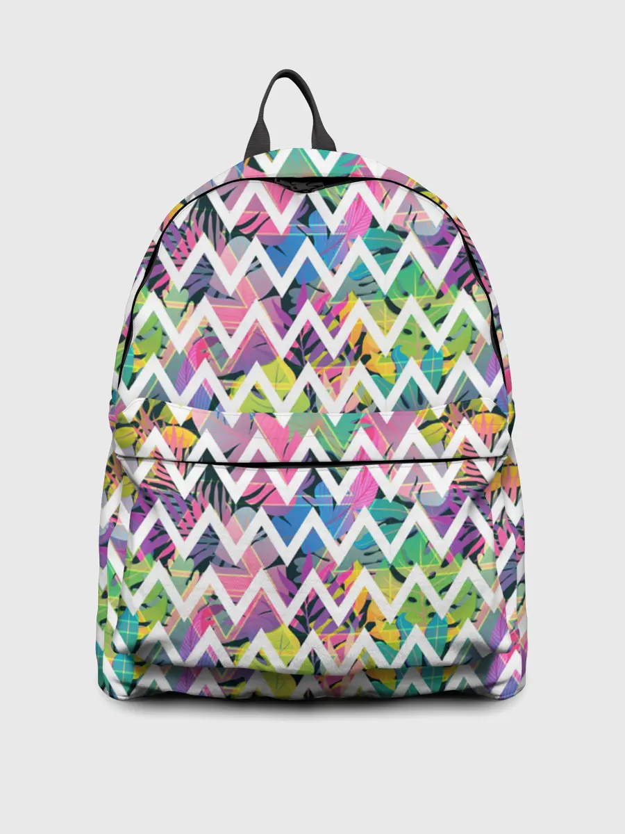 Рюкзак джинсовый / Кривая линия и цветы