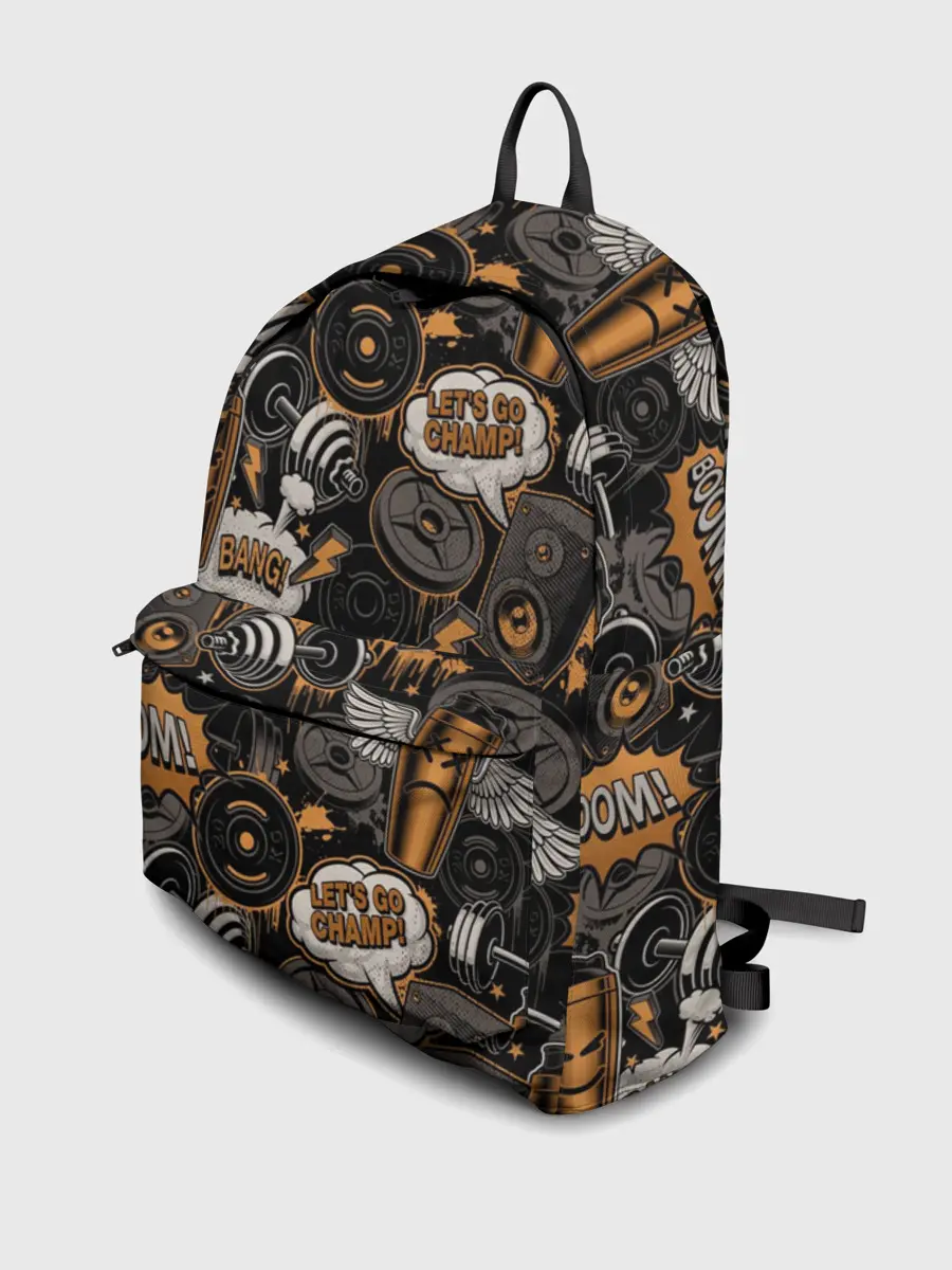 Рюкзак джинсовый / Граффити на спорте