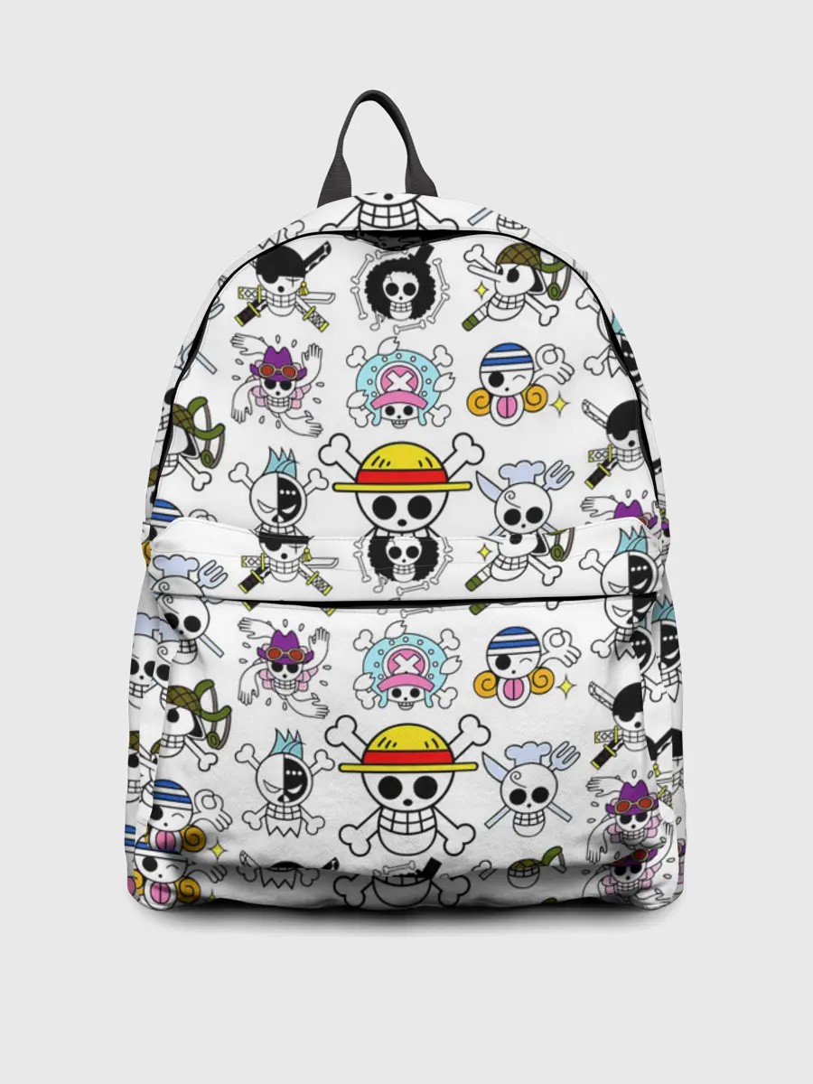 Рюкзак джинсовый / Веселые Роджеры пиратов Соломенной Шляпы