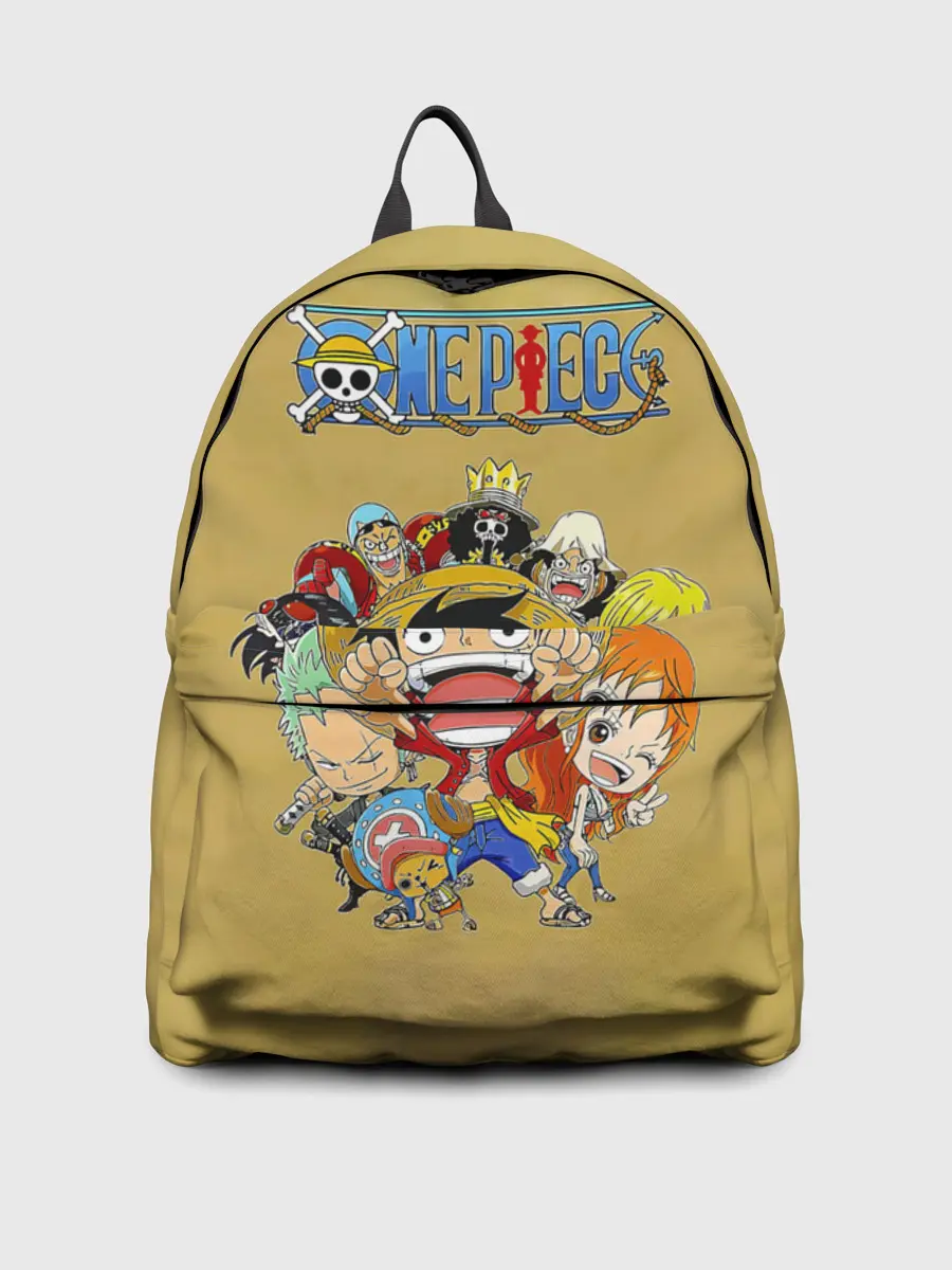 Рюкзак джинсовый / Персонажи One Piece. Большой куш
