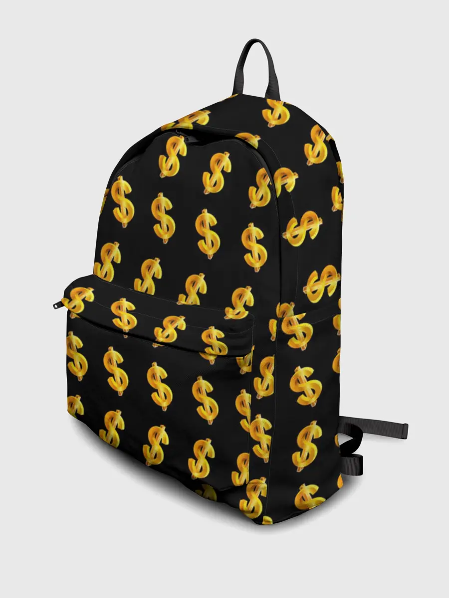 Рюкзак джинсовый / Доллар золотой