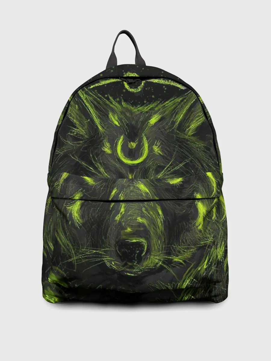 Рюкзак джинсовый / Эзотерический Волк