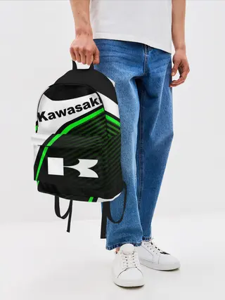 Рюкзак джинсовый / KAWASAKI / КАВАСАКИ / SPORT