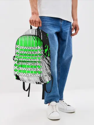 Рюкзак джинсовый / KAWASAKI / КАВАСАКИ / SPORT