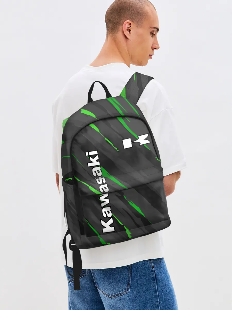 Рюкзак джинсовый / KAWASAKI / КАВАСАКИ / SPORT