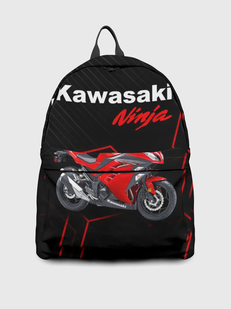 Рюкзак джинсовый / KAWASAKI NINJA / КАВАСАКИ