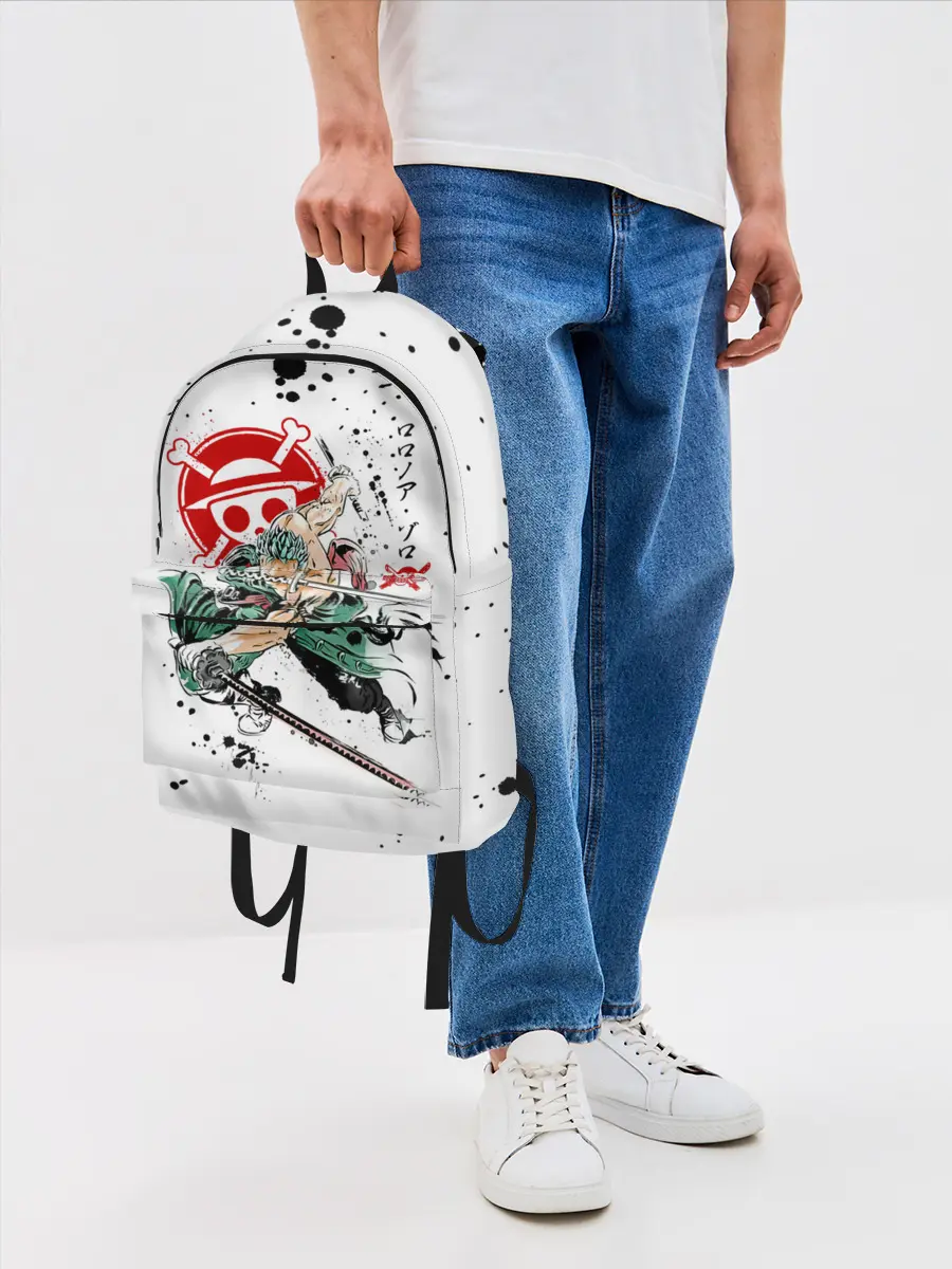 Рюкзак джинсовый / Ророноа Зоро пират Соломенной Шляпы