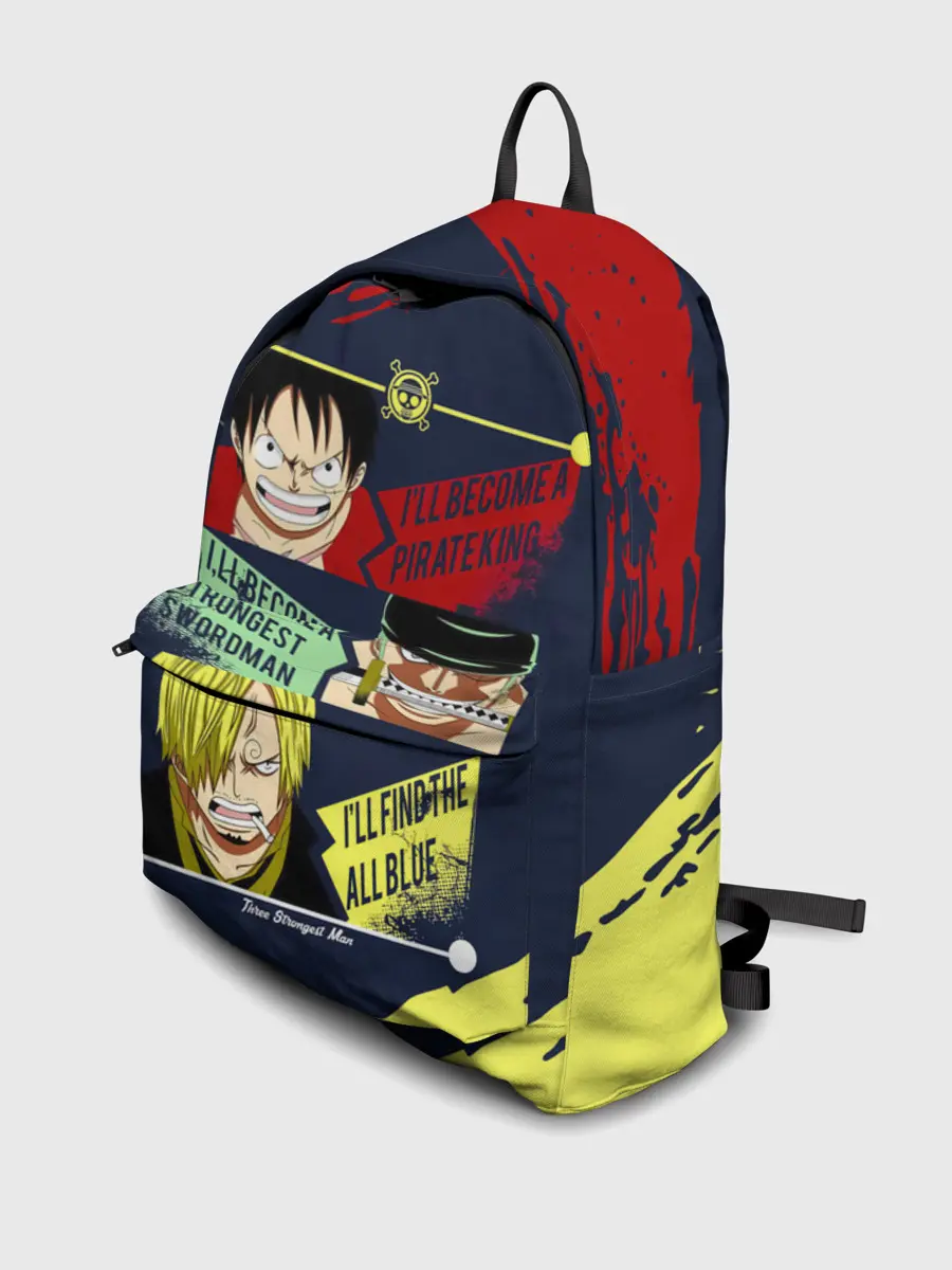 Рюкзак джинсовый / Луффи, Зоро и Санджи One Piece
