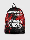Рюкзак джинсовый / KAWASAKI NINJA / КАВАСАКИ