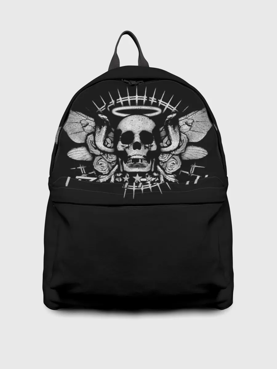 Рюкзак джинсовый / Череп Папа Роуч