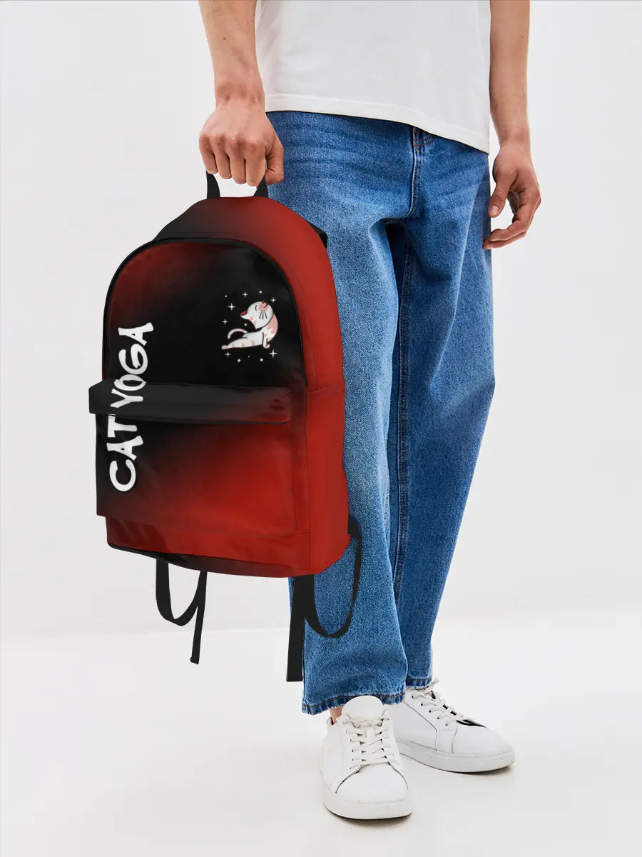 Рюкзак джинсовый / Yoga Cat - Gradient