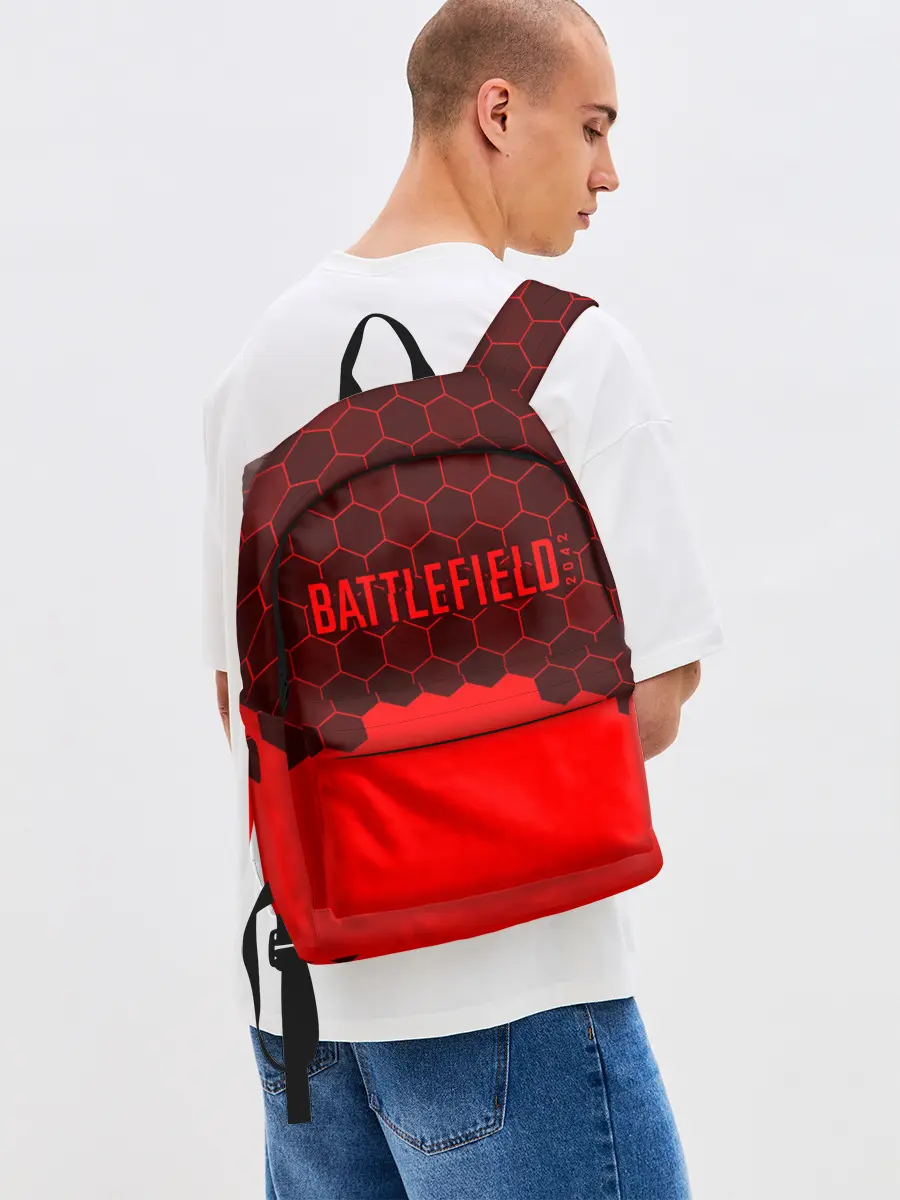 Рюкзак джинсовый / Battlefield 2042 - Hexagon