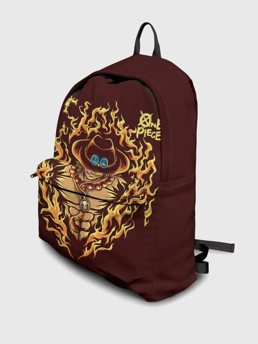 Рюкзак джинсовый / One Piece Портгас Д. Эйс в огне
