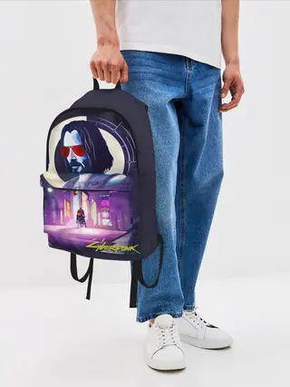 Рюкзак джинсовый / Cyberpunk 2077 | Johnny