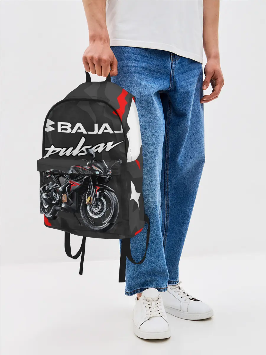 Рюкзак джинсовый / BAJAJ PULSAR / БАДЖАДЖ ПУЛЬСАР