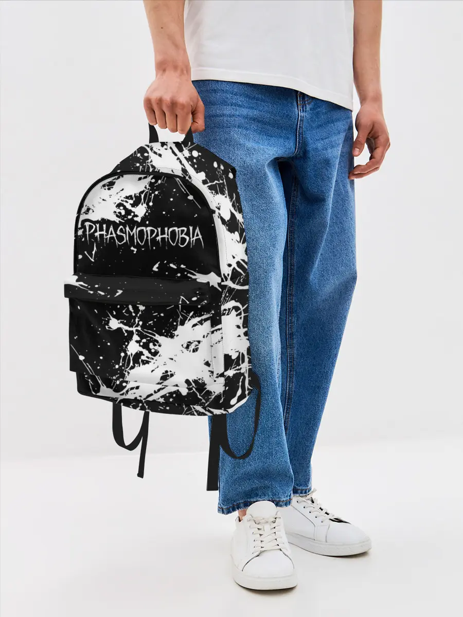 Рюкзак джинсовый / Phasmophobia / краска