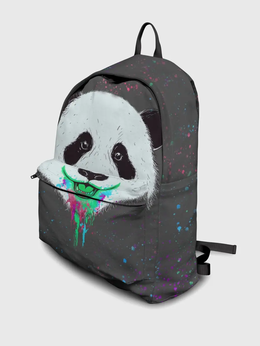 Рюкзак джинсовый / Панда Краски Брызги