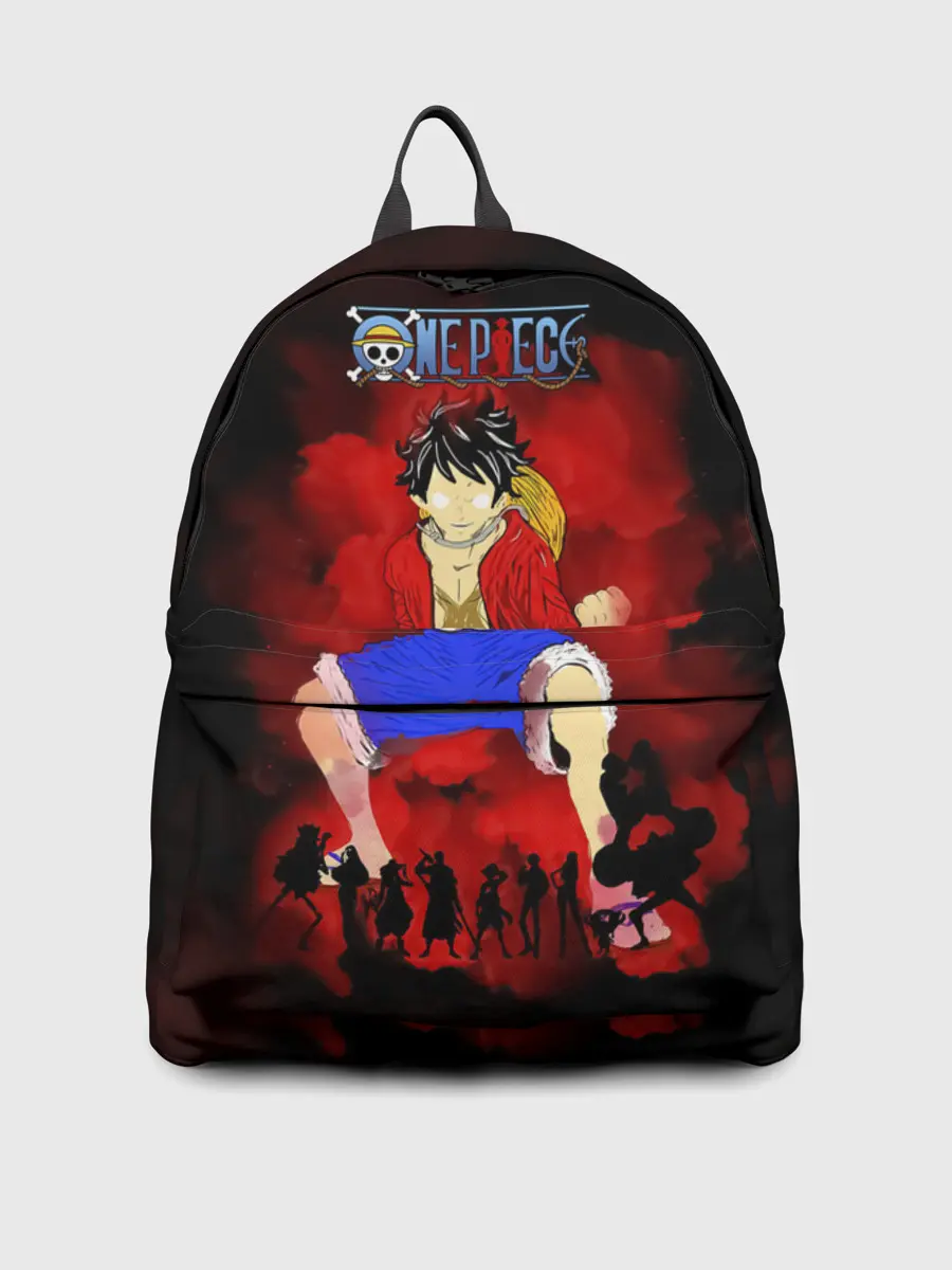 Рюкзак джинсовый / Луффи и Пираты Соломенной Шляпы