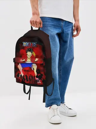 Рюкзак джинсовый / Луффи и Пираты Соломенной Шляпы