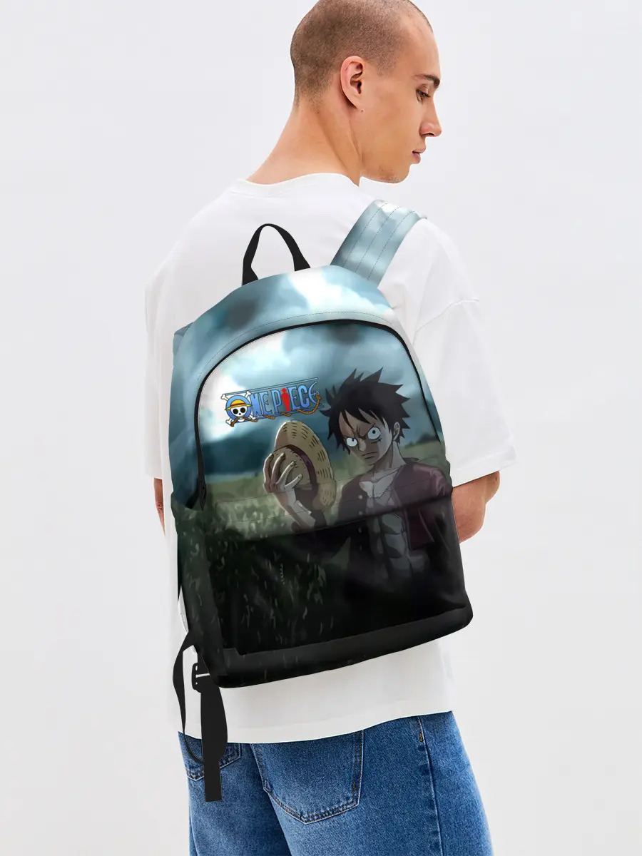 Рюкзак джинсовый / Луффи в поле. One Piece