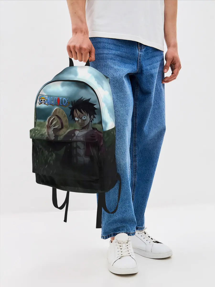 Рюкзак джинсовый / Луффи в поле. One Piece
