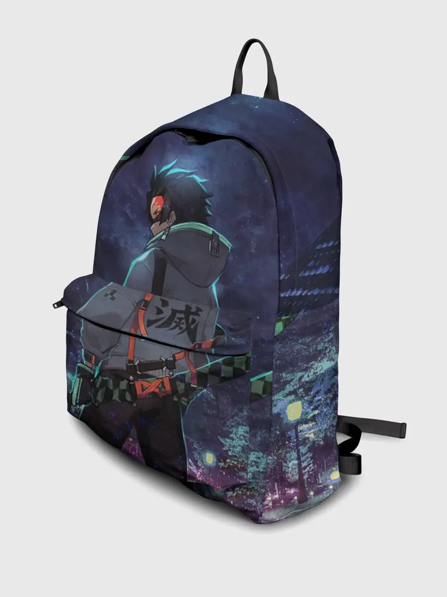 Рюкзак джинсовый / Танджиро в ночном городе