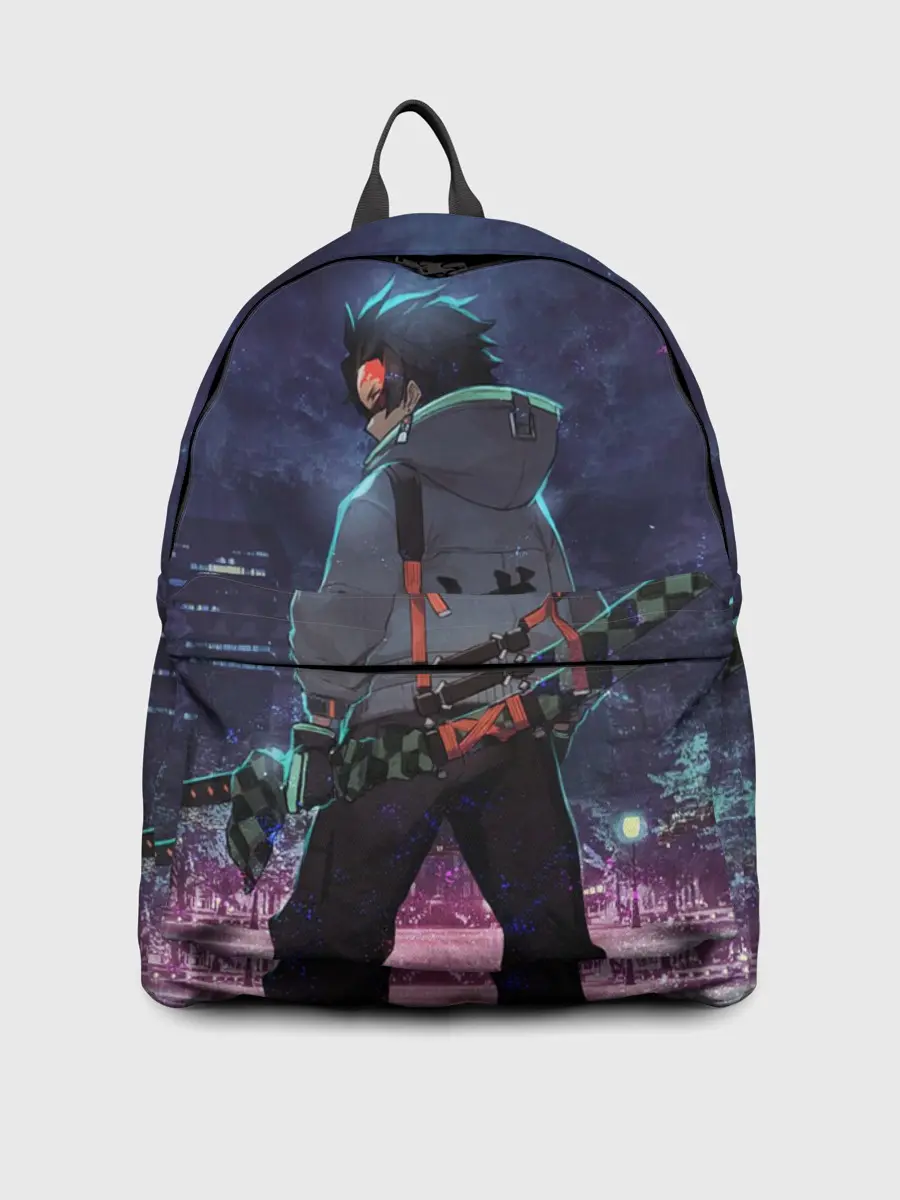 Рюкзак джинсовый / Танджиро в ночном городе