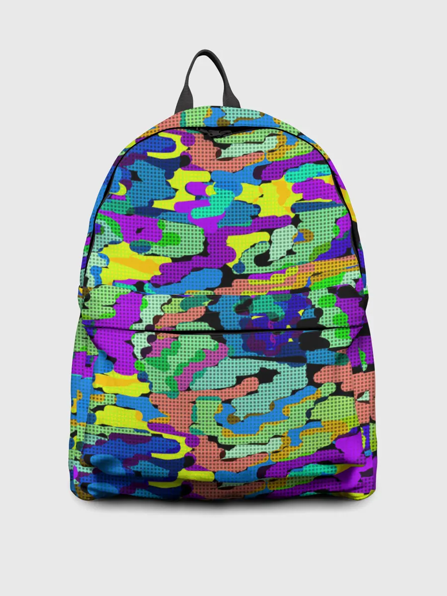 Рюкзак джинсовый / Камуфляж в ярких тонах