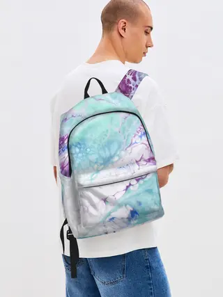 Рюкзак джинсовый / Цветная морская пена