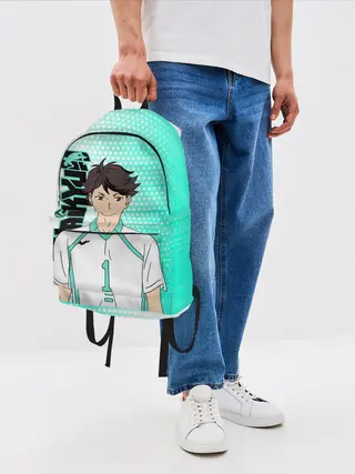 Рюкзак джинсовый / Тоору Ойкава / Oikawa Toru