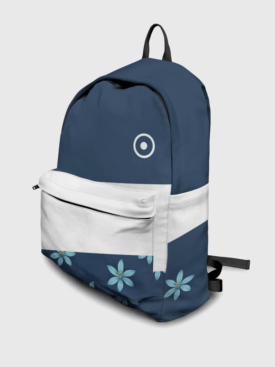 Рюкзак джинсовый / Стильная с цветами