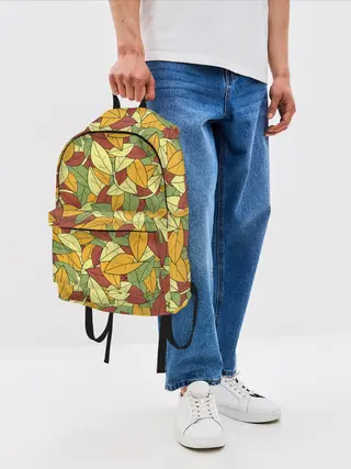 Рюкзак джинсовый / Яркие осенние листья