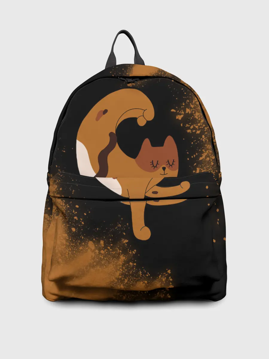 Рюкзак джинсовый / Кошачья Йога - Взрыв