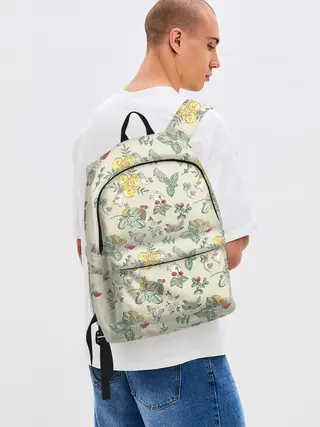 Рюкзак джинсовый / Зайчики с Цветочками