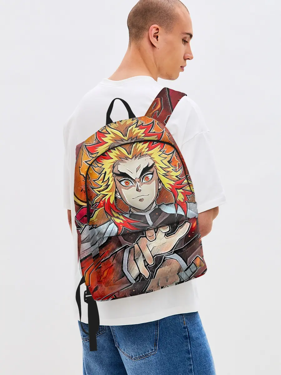 Рюкзак джинсовый / Ренгоку Клинок демонов