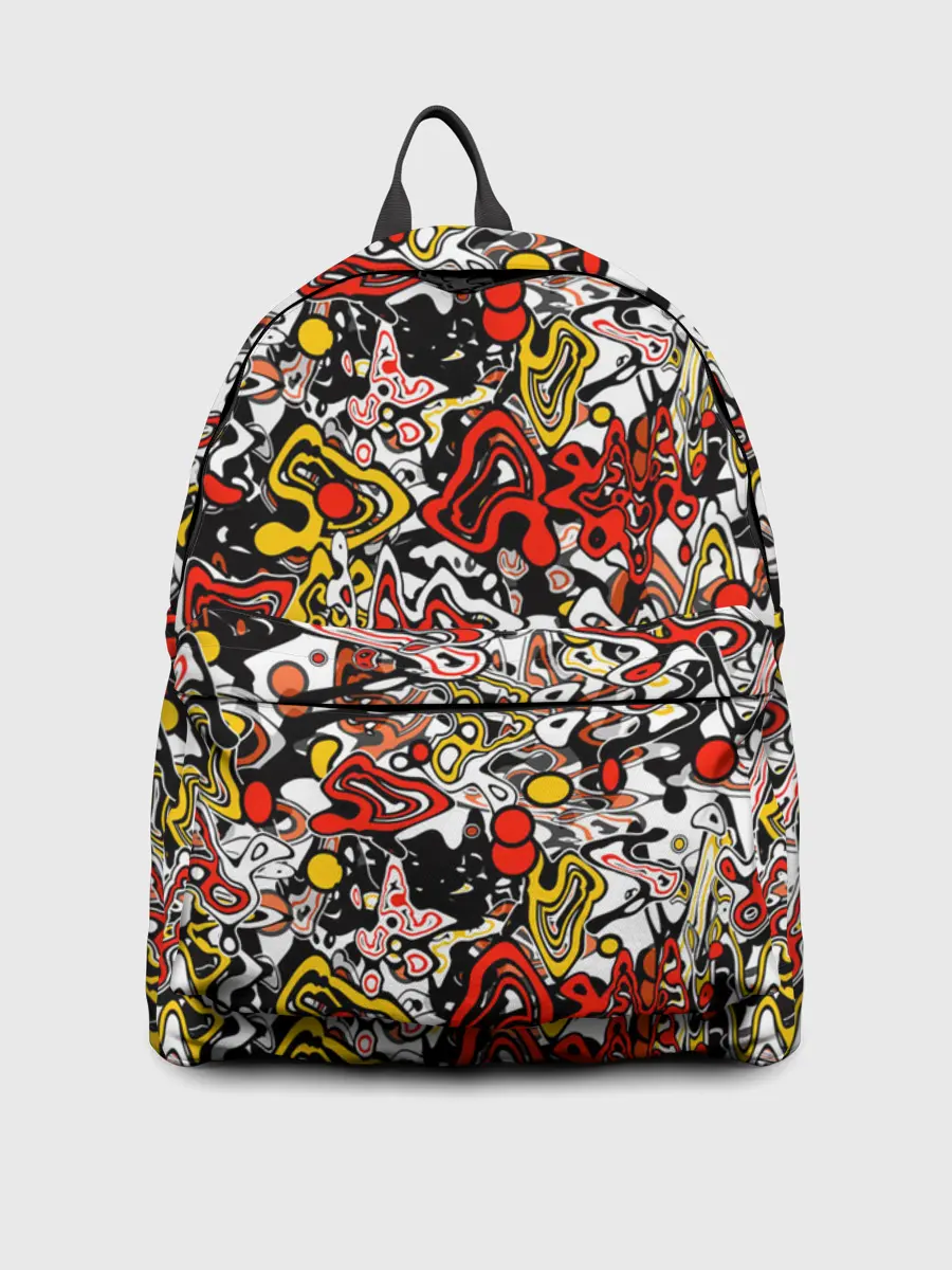 Рюкзак джинсовый / Абстрактный разноцветный узор