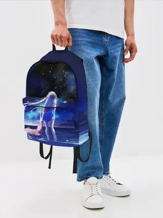 Рюкзак джинсовый / Animegirl Night Sea