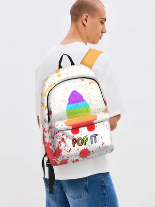 Рюкзак джинсовый / Pop It - Rocket - Paint