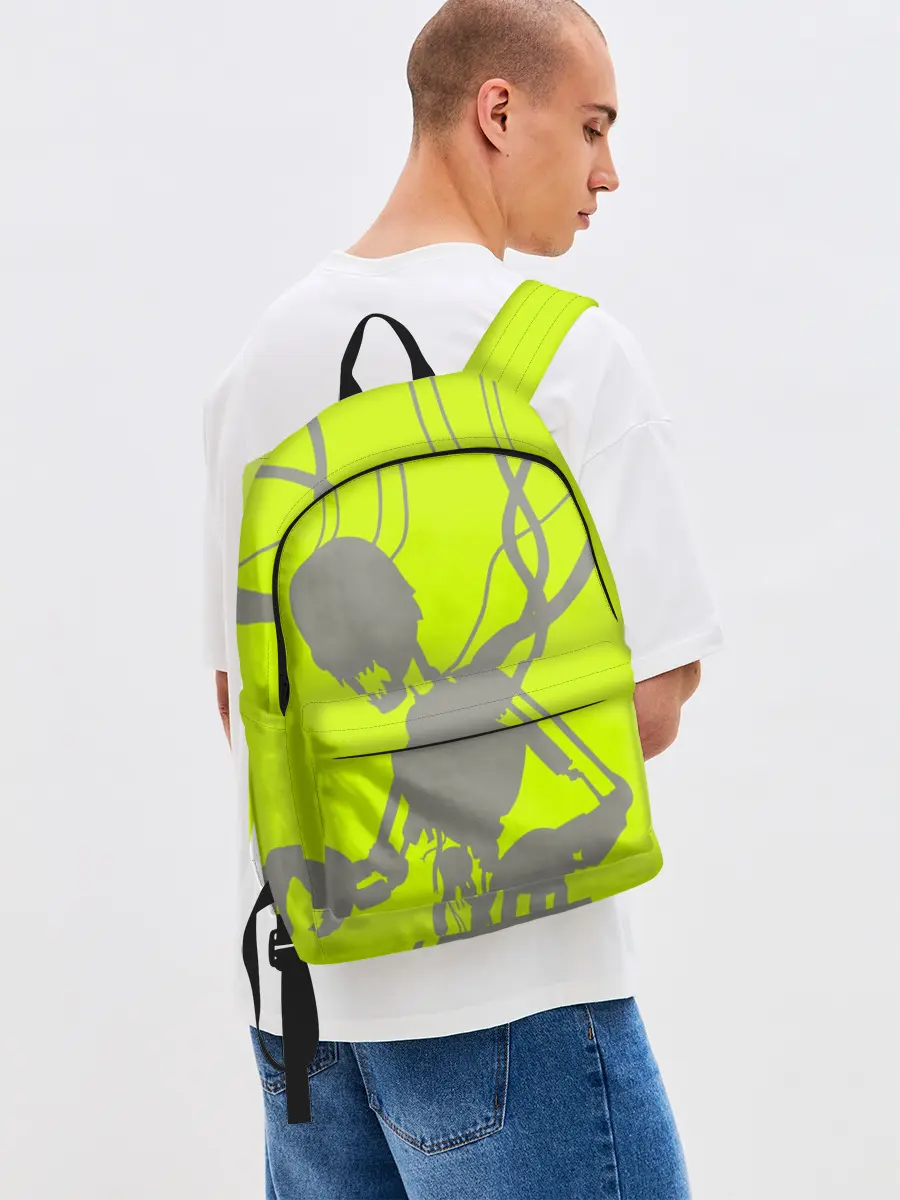 Рюкзак джинсовый / Силуэт злого духа