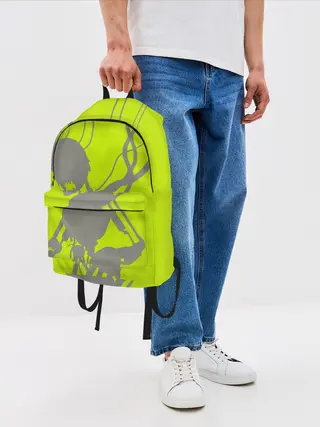 Рюкзак джинсовый / Силуэт злого духа