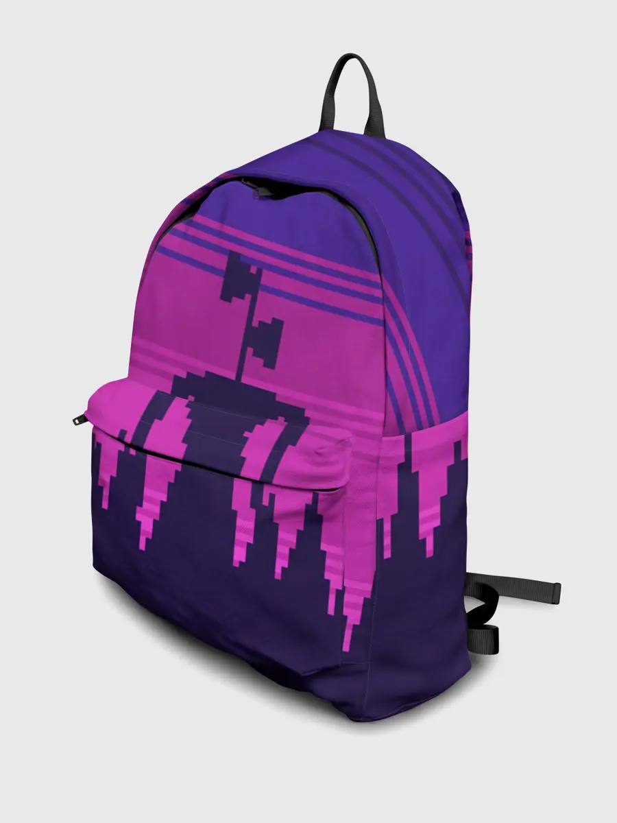 Рюкзак джинсовый / Сиреноголовый Пиксельный Город