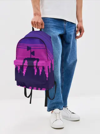 Рюкзак джинсовый / Сиреноголовый Пиксельный Город