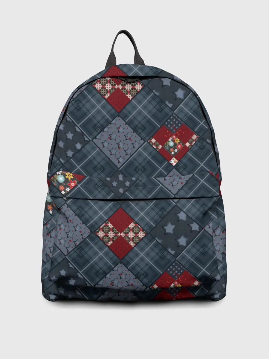 Рюкзак джинсовый / Синий джинсовый плед