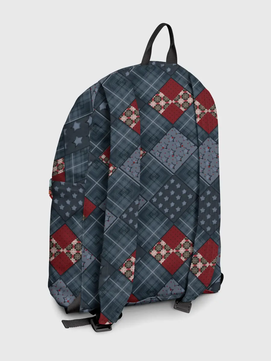 Рюкзак джинсовый / Синий джинсовый плед