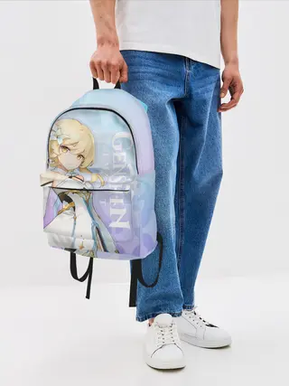 Рюкзак джинсовый / Genshin Impact Путешественница